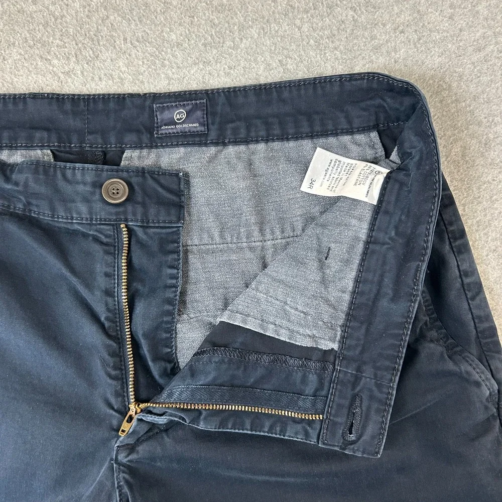 AG Adriano Goldschmied Navy Blue Chino‎ Shorts Slim Golf Summer Mens 34 x 8